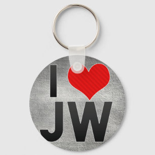 I Love JW Keychain