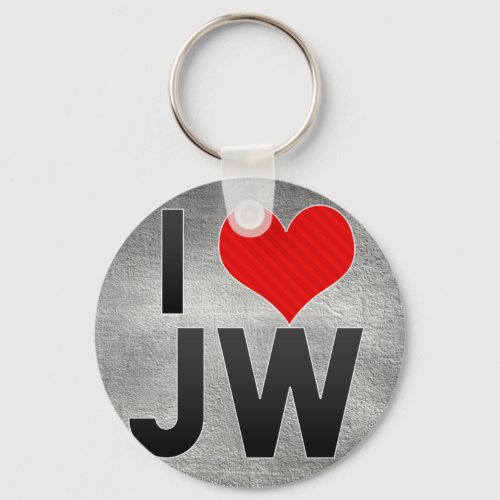 I Love JW Keychain