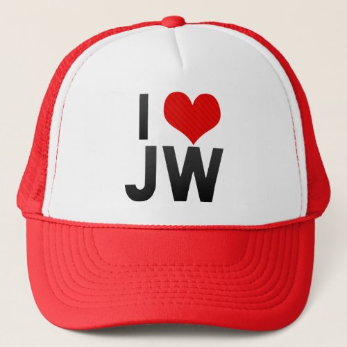 I Love JW Trucker Hat