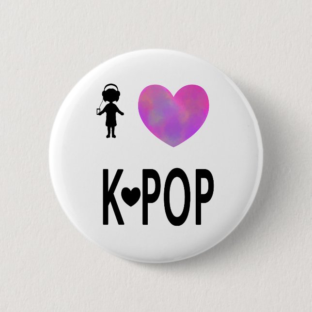 I love K-pop Button (Front)