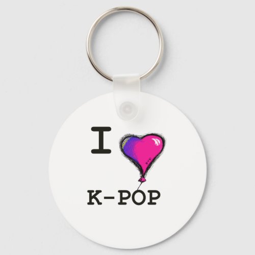 I Love K_POP hwaiting T_shirt Tee Keychain