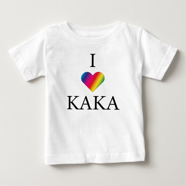 I LOVE KAKA RAINBOW HEART Baby T-Shirt (Front)