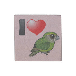 I Love Kakapos Sandstone Magnet