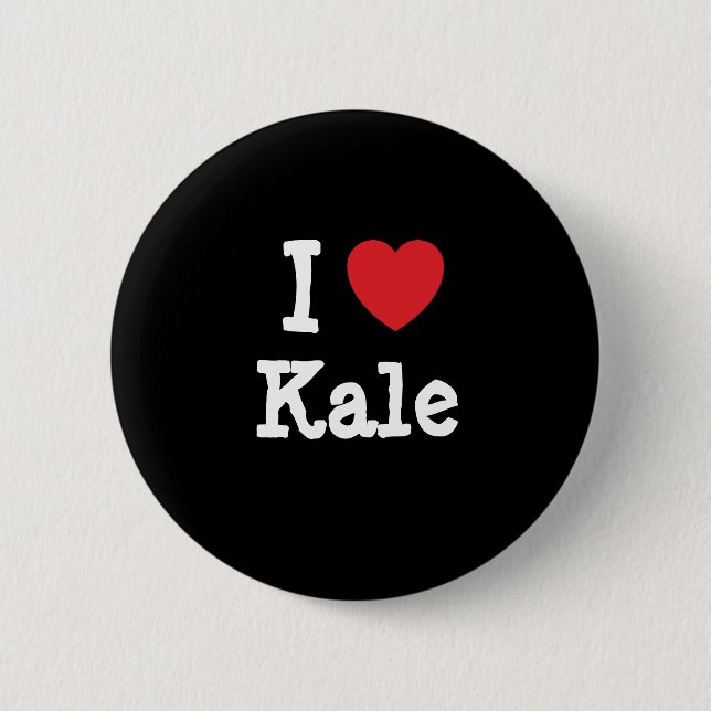 I love Kale heart T-Shirt Button (Front)