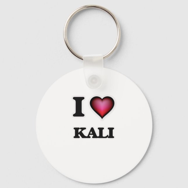 I Love Kali Keychain (Front)