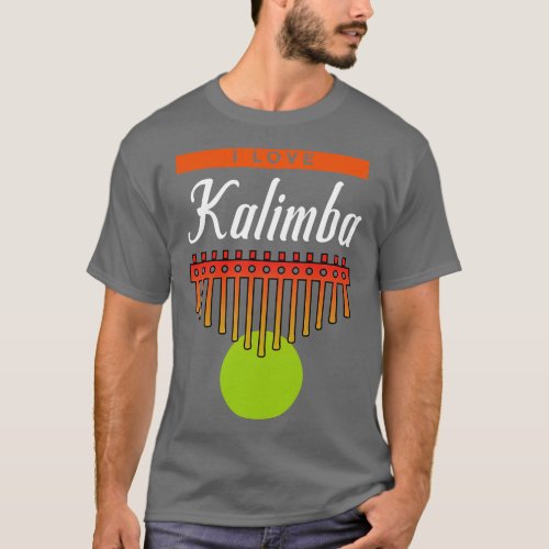 i love Kalimba Thump Piano African Music Instrumen T_Shirt