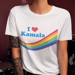 I Love Kamala Cute Election Rainbow T-Shirt