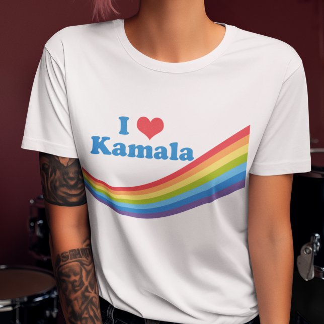 I Love Kamala Cute Election Rainbow T-Shirt (Creator Uploaded)