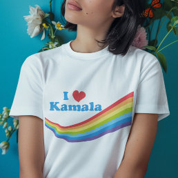 I Love Kamala Cute Election Rainbow Women&#39;s Tri-Blend Shirt