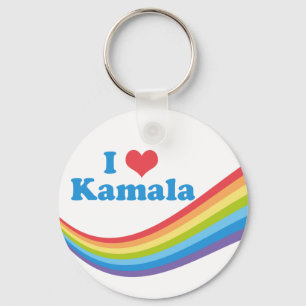 I Love Kamala Harris Rainbow Democrat Women Keychain