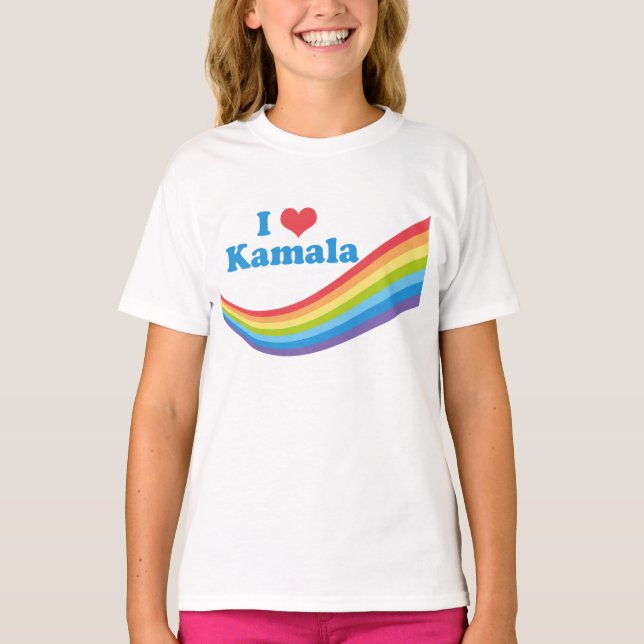 I Love Kamala Kids T-Shirt (Front)