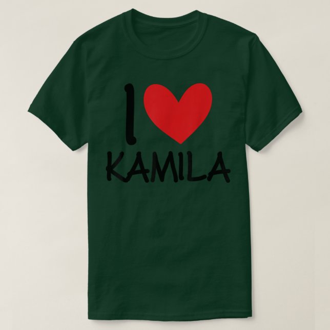 I Love Kamila Name Personalized Girl Woman BFF Fri T-Shirt (Design Front)