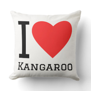 I love kangaroo  throw pillow