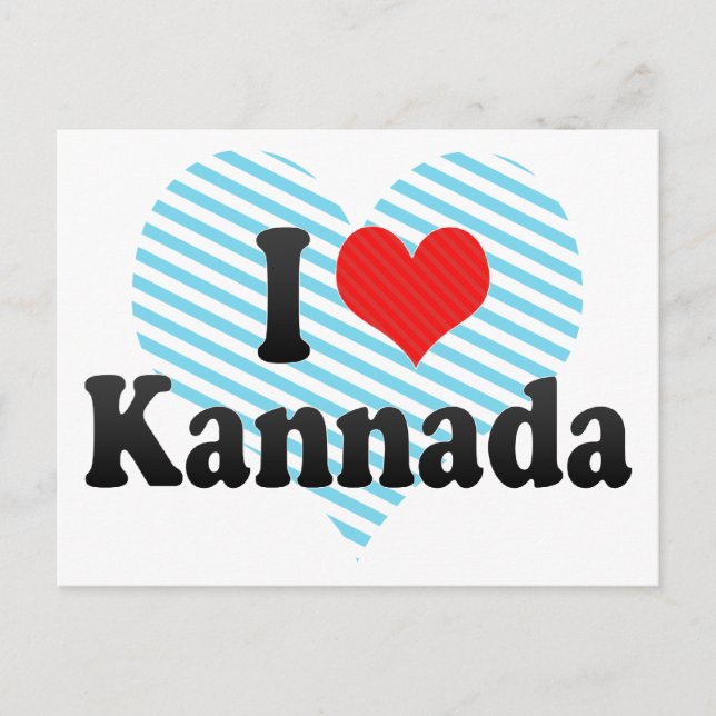 I Love Kannada Postcard (Front)