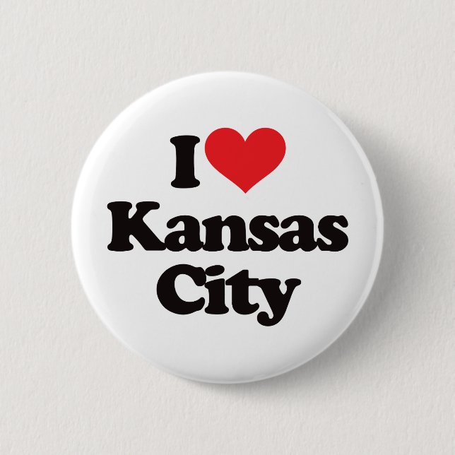 I Love Kansas City Button (Front)