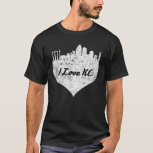 I love kansas city skyline kansas city heart T-Shirt