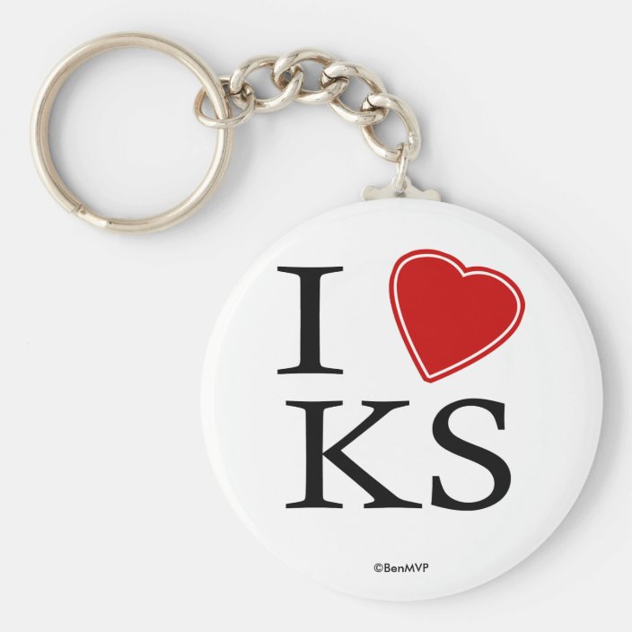 I Love Kansas Keychain