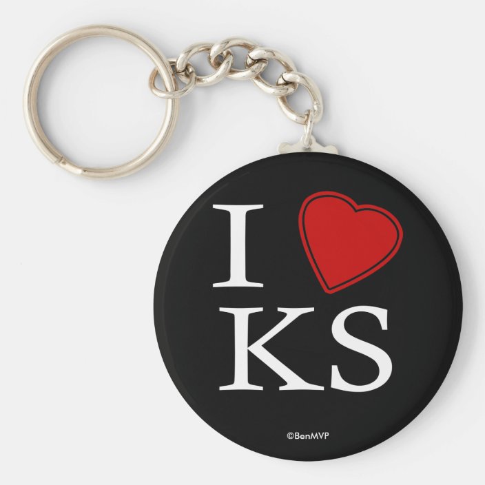 I Love Kansas Keychain
