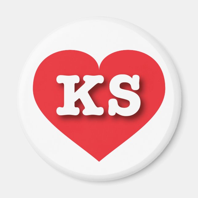 I love Kansas - KS red heart Magnet (Front)