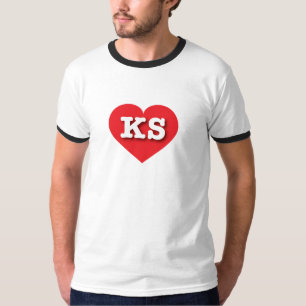 I love Kansas - KS red heart T-Shirt