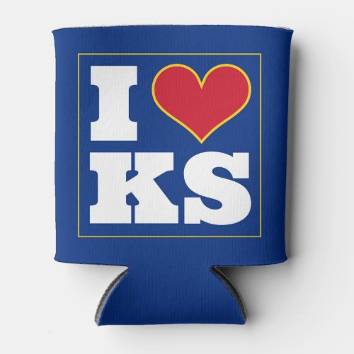 I Love Kansas Lawrence Koozie