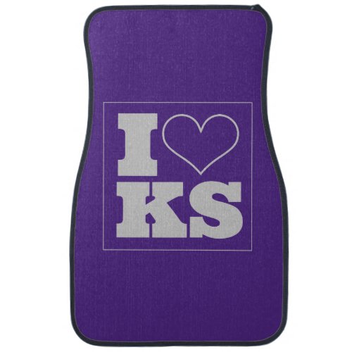 I Love Kansas Manhattan Car Floor Mat