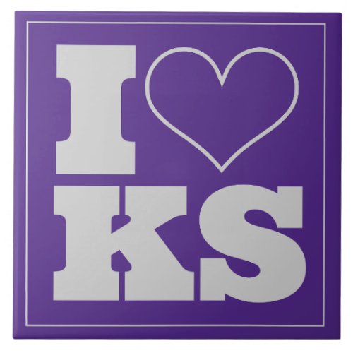 I Love Kansas Manhattan Ceramic Tile