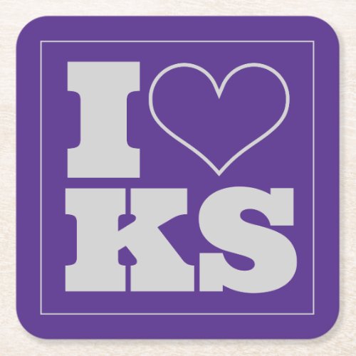 I Love Kansas Manhattan Disposable Square Paper Coaster