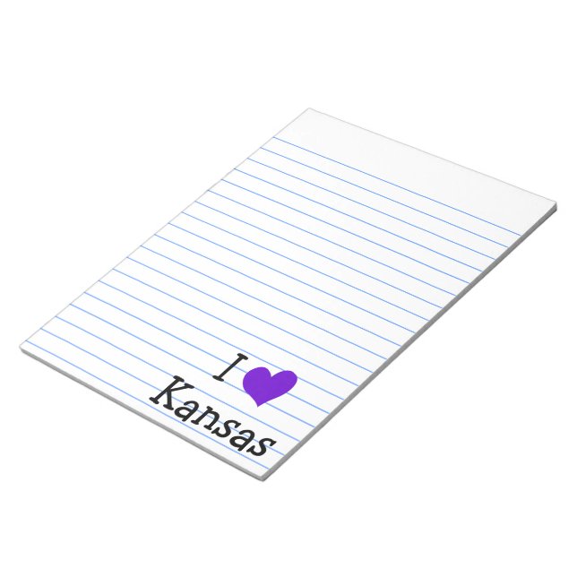 I Love Kansas Notepad (Angled)