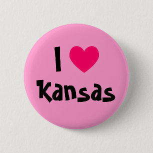 I Love Kansas Pinback Button