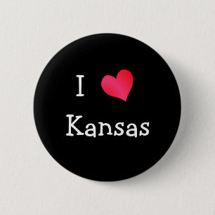 I Love Kansas Pinback Button