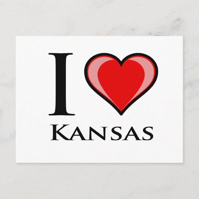 I Love Kansas Postcard (Front)