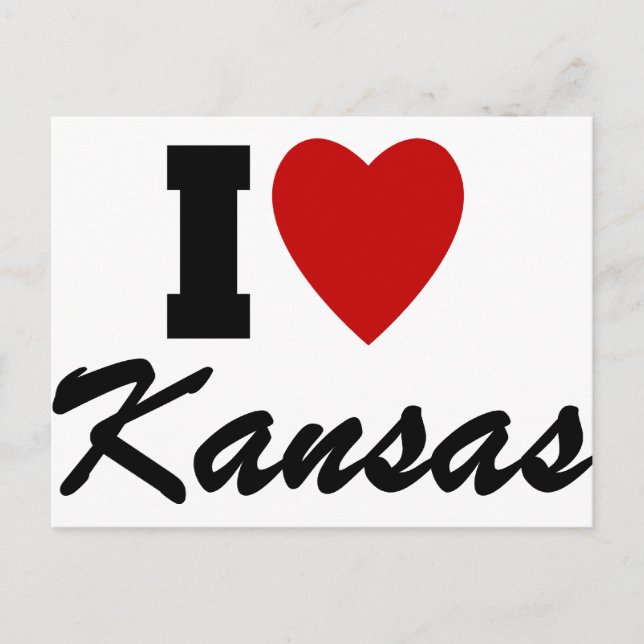 I Love Kansas Postcard (Front)