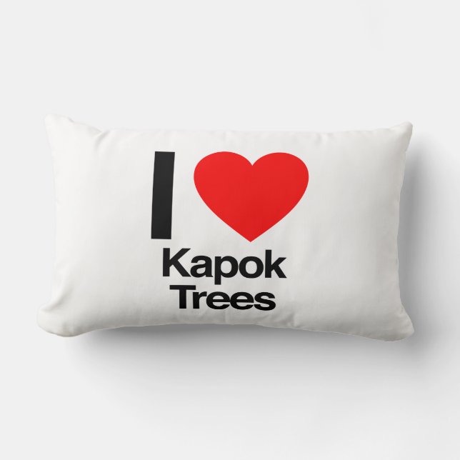 i love kapok trees lumbar pillow (Front)