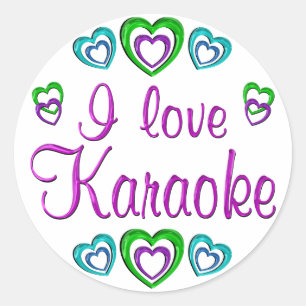 I Love Karaoke Classic Round Sticker
