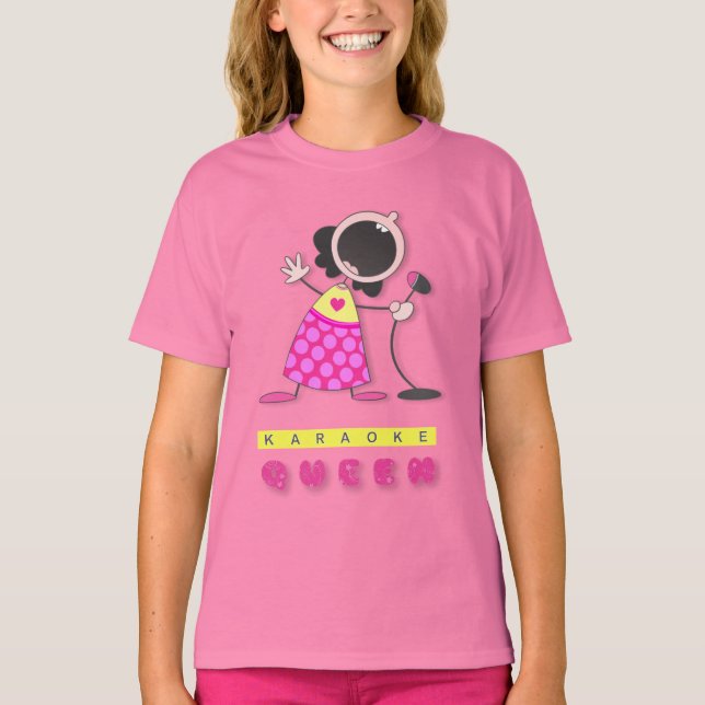 I Love Karaoke | Karaoke Queen T Shirt (Front)