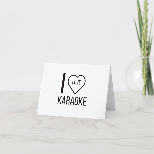I LOVE KARAOKE THANK YOU CARD (Front)