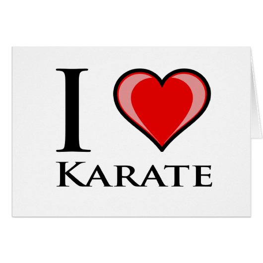 I Love Karate Cards (Front Horizontal)
