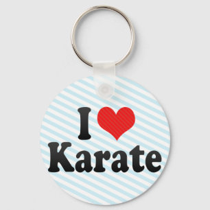 I Love Karate Keychain