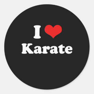 I Love Karate Tshirt Classic Round Sticker