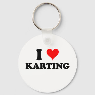 I Love Karting Keychain