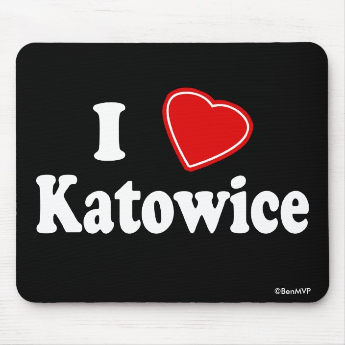 I Love Katowice Mouse Pad