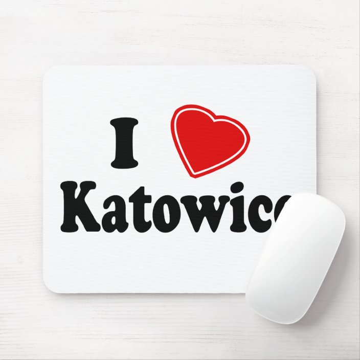 I Love Katowice Mouse Pad