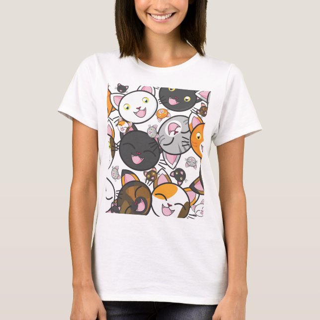 I love Kawaii Kitties Women's Casual Shirt (Front)