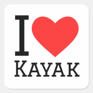 I love kayak square sticker