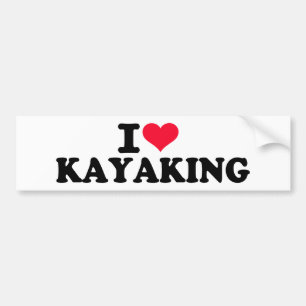 I love Kayaking Bumper Sticker