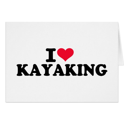I love Kayaking Cards (Front Horizontal)