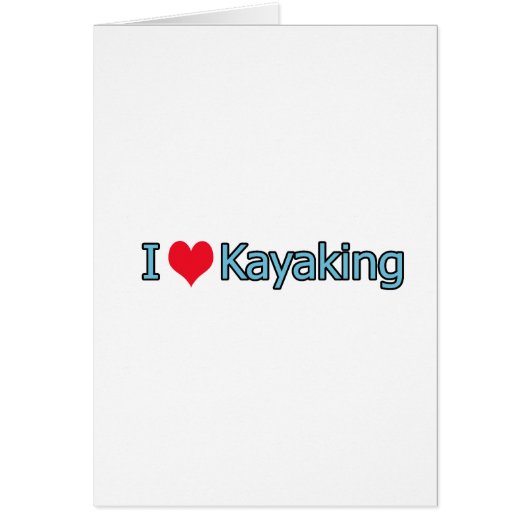 I Love Kayaking Logo Cards (Front)