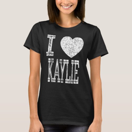 I Love Kaylie Valentine Girlfriend Girl Daughter H T_Shirt