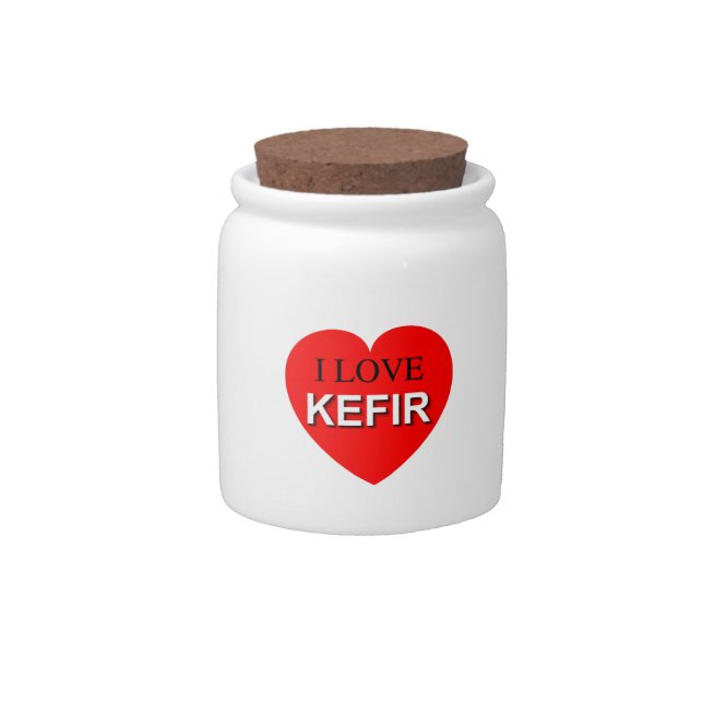 I Love Kefir Candy Jar (Front)
